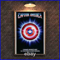 American Hero Vintage Captain America (1990) Movie Poster