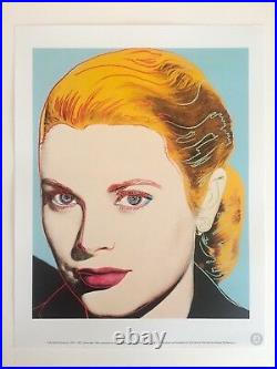 Andy Warhol Estate Rare Vtg 1989 Collector's Lithograph Print Grace Kelly 1984