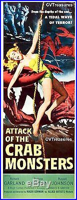 Attack of the Crab Monsters Original Vintage Horror Sci Fi Movie Poster Insert