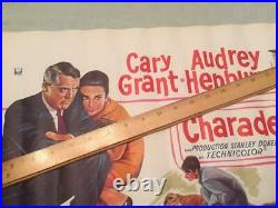 Audrey Hepburn Vintage Origina Movie Poster CHARADE Cary Grant Matthau-Brussels