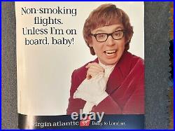 Austin Powers Virgin Airlines Vintage Subway Advert Heavy Cardstock 21 X 22