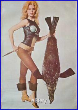 BARBARELLA JANE FONDA Vintage 1968 Recalled Personality poster 29x43 RARE