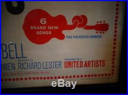 BEATLES Original Vintage Movie Music Poster A Hard Days Night Near Mint Linen