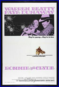 BONNIE AND CLYDE CineMasterpieces 1967 ORIGINAL VINTAGE 1SH MOVIE POSTER