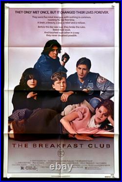 BREAKFAST CLUB (1985) Rare Vintage One Sheet 27x41 Poster JOHN HUGHES