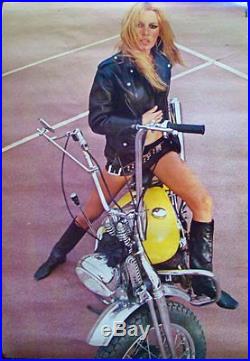 BRIGITTE BARDOT Vintage 1969 Personality poster 29x42 HARLEY-DAVIDSON
