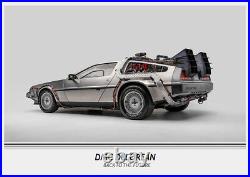 Back to the Future DeLorean DMC-12 Vintage Car Movie Poster