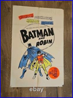 Batman And Robin Original One Sheet 1965 Rare Vintage 1949