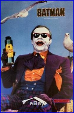 Batman Jack Nicholson Joker Rare 1989 Vintage Movie Poster 23 x 35