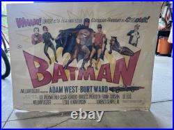 Batman Poster Vintage 1980s British commercial reprint of 1966 Batman UK Quad Batman Poster Vintage 1980s British commercial reprint of 1966 Batman UK Quad