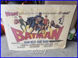Batman Poster Vintage 1980s British commercial reprint of 1966 Batman UK Quad