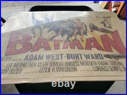 Batman Poster Vintage 1980s British commercial reprint of 1966 Batman UK Quad