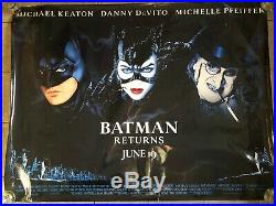 Batman Returns Rare Us Subway Horizontal Original Poster 45x60 Advance Vintage