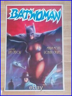 Batwoman Original Vintage Turkish Edition Movie Poster 1968 Very Rare