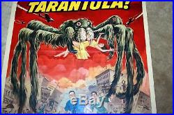 Belgian Movie Poster TARANTULA original vintage trimmed at top with stamps folds