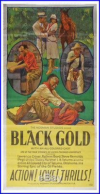 Black Gold Vintage Movie Poster Three Sheet All Black Cast 1928