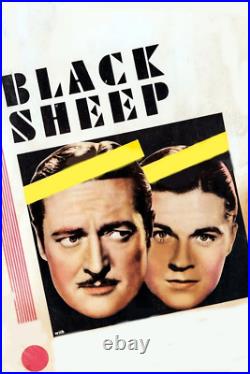 Black Sheep (1935) 24x36 Poster Classic Crime Drama Vintage Movie Artwork Retro