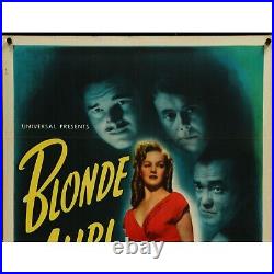 Blonde Alibi (1946) Original Vintage Movie Poster 27x41 Folded Martha O'Driscoll