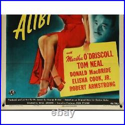 Blonde Alibi (1946) Original Vintage Movie Poster 27x41 Folded Martha O'Driscoll