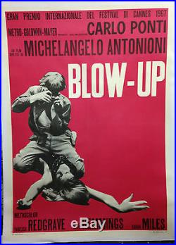 Blow Up Vintage Movie Poster RARE Italian 2 Folio 1967