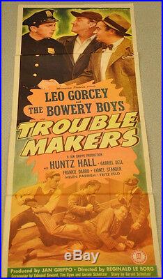 Bowery Boys Vintage Movie Poster Trouble Makers 1948