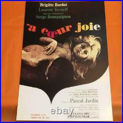 Brigitte Bardot movie mini poster set of 3 vintage multi color used from japan