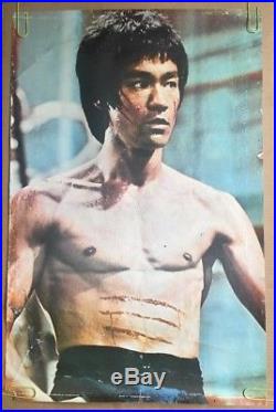 Bruce Lee vintage poster karate Movie 70s Martial Arts Original Litho 1974 Pace