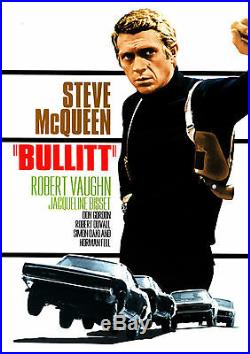 Bullitt Vintage Movie Steve McQueen CANVAS Art Print A0 A1 A2 A3 A4