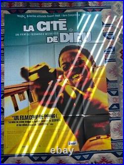CITY OF GOD (RARE) Original Vintage French Movie Poster 4x6 ft