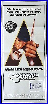 CLOCKWORK ORANGE Vintage Original Daybill Movie Poster Stanley Kubrick