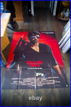 COBRA Sylvester Stallone Large French Grande Vintage Movie Poster Original 1986