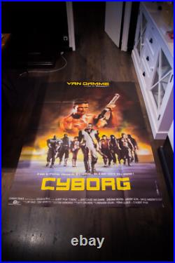 CYBORG Van Damme Large French Grande Vintage Movie Poster Original 1989