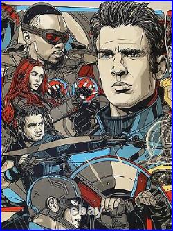 Captain America Civil War Movie Poster Art Print Spider-Man Marvel MCU Mondo vtg