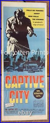Captive City Vintage Movie Poster Original 36 x 14 Folded