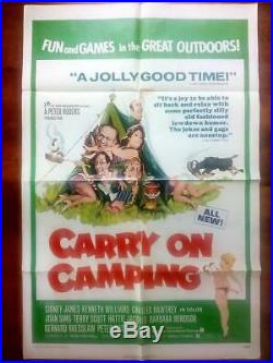 Carry On Camping Original Vintage Nudist Camp Colony Resort Us Uk Film Poster