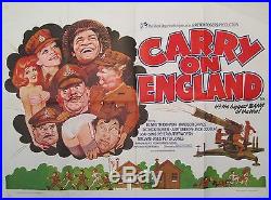 Carry On England Vintage Original 1976 UK Quad Film Poster Windsor Davies