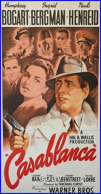 Casablanca Vintage 3 Sheet Movie Poster Fine Art Lithograph Humphrey Bogart S2