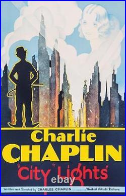 Charlie Chaplin City Lights Vintage Movie Poster Lithograph S2 Art