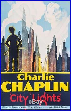 Charlie Chaplin City Lights Vintage Movie Poster Lithograph S2 Art