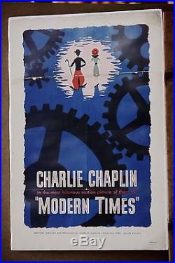 Charlie Chaplin Vintage Modern Times Movie Poster