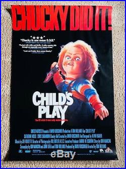 Childs Play Original Vintage 1989 MGM Home Video Release Poster 24x36