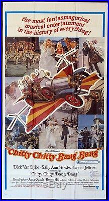 Chitty Chitty Bang Bang Dick Van Dyke Vintage Flying Car 1969 3-sheet Billboard