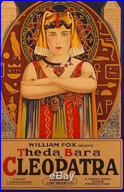 Cleopatra Vintage Movie Poster Lithograph Theda Bara Hand Pulled S2 Art Ltd Ed