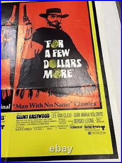 Clint Eastwood Vintage Duo Movie Poster 1969 Fistful Of Dollars/Few Dollars More