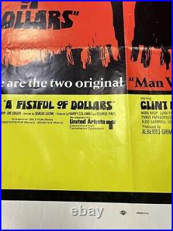 Clint Eastwood Vintage Duo Movie Poster 1969 Fistful Of Dollars/Few Dollars More