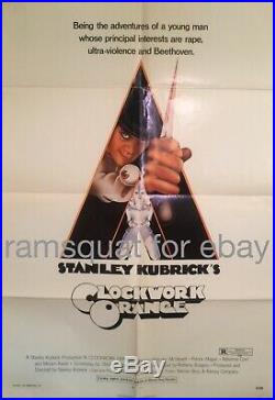 Clockwork Orange Stanley Kubrick vintage movie poster 27x41