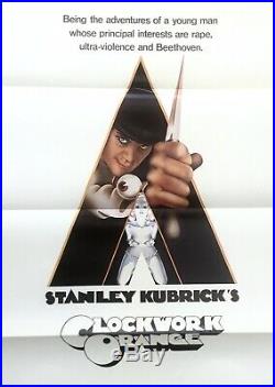 Clockwork Orange Vintage Kubrick film cinema movie poster quad art Bond 007 1971