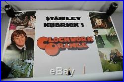 Clockwork Orange Vintage Movie Poster 38 x 54 Made in Great Britain RARE