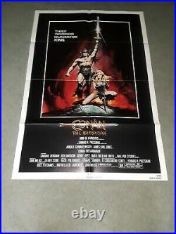 Conan The Barbarian 27x41 1982 Original Vintage One Sheet Film Poster 1SH