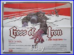 Cross of Iron, Sam Peckinpah James Coburn Vintage 1977 Original UK Quad Poster